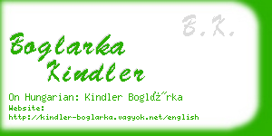 boglarka kindler business card